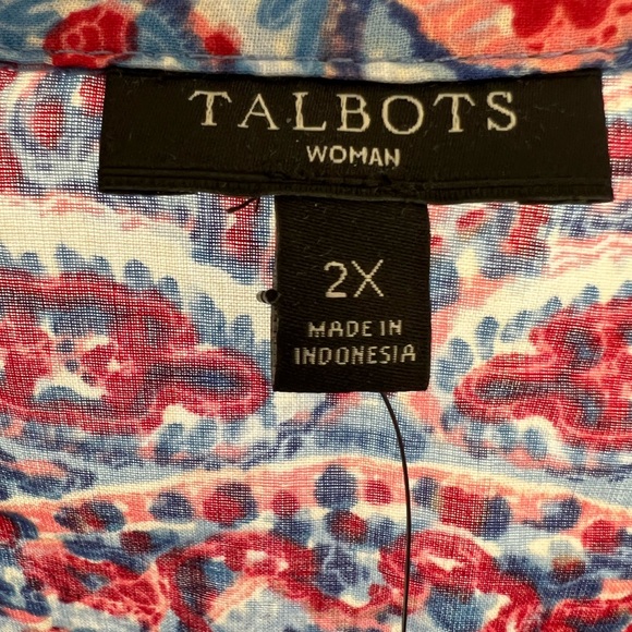 NWT Talbots Popover Blouse - Picture 7 of 7